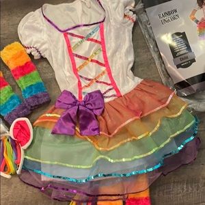 Girls rainbow unicorn costume